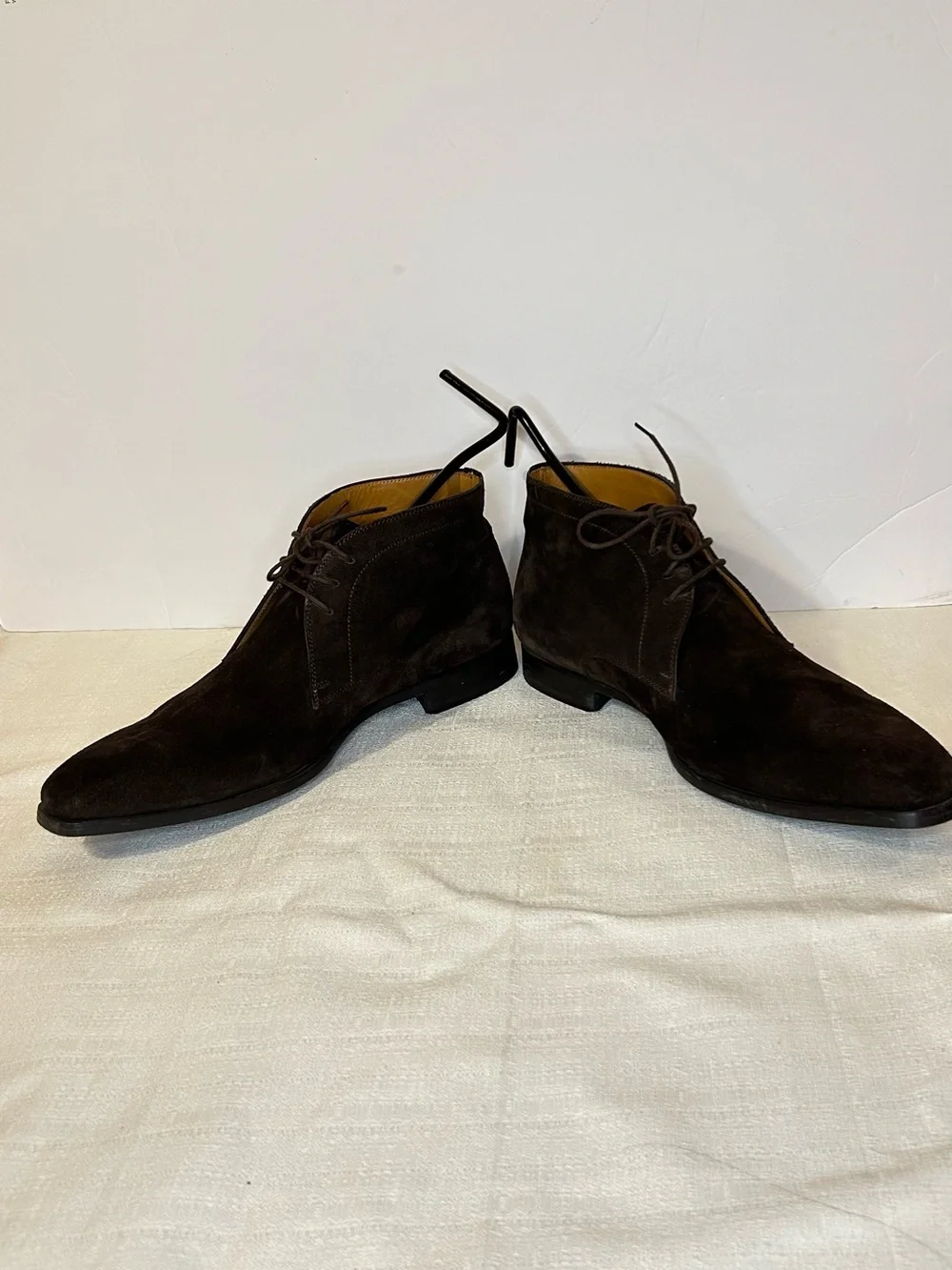 Magnanni Brown Suede Chukka Boots Men’s Size 11.5 M Made In Spain Lace Up